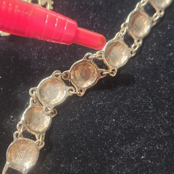 Multicolor Cabochon Jewelry lot Bracelet Brooch Gold Tone vintage - Picture 8 of 16